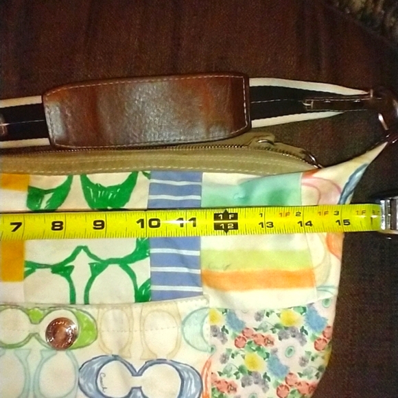 COACH Handbag Hobo Medium Colored Monogram Dust Cover Included - Picture 14 of 16